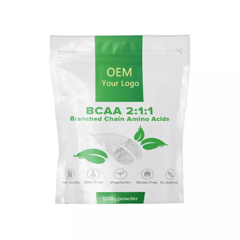 BCAA Amino Acid Powder 2: 1: 1 Synthesize Protein Pre Workout Suppléments